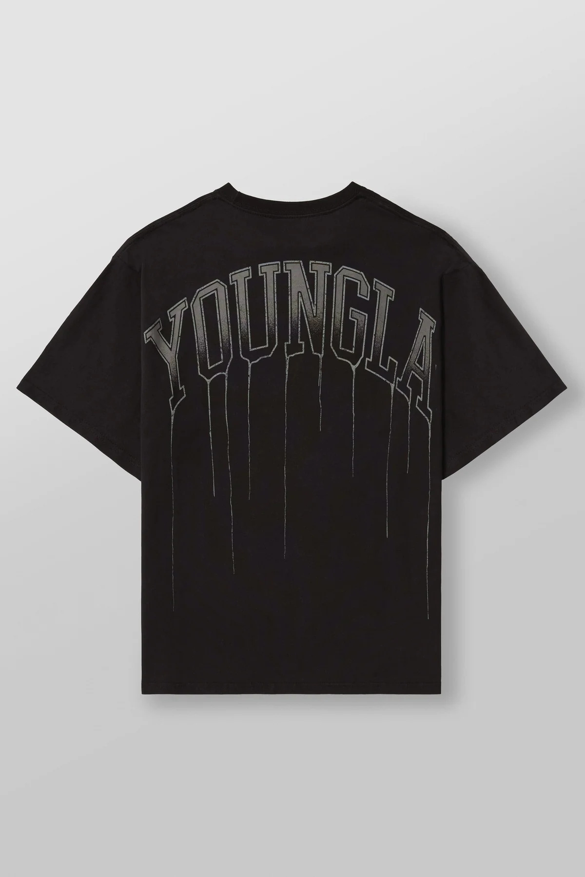 Picture of YOUNGLA Men's Oversized T-Shirt Cotton Round Neck Loose Short Sleeve Gym Sports Fitness T-Shirt 240 Fabric