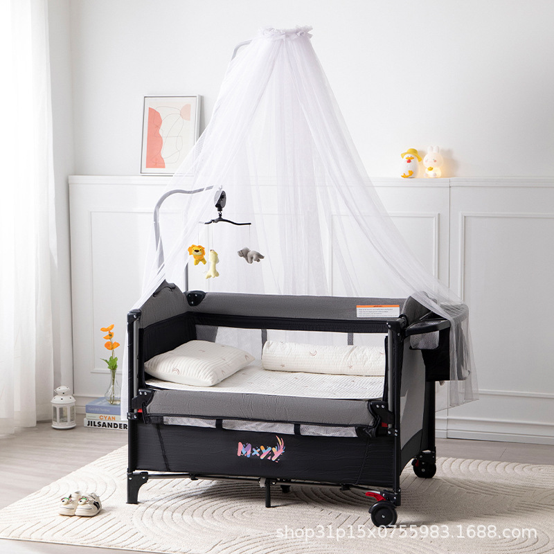 Factory wholesale newborn multi-function Shaker side bed crib splicing big bed baby bb foldable game