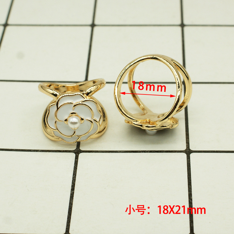 Picture of South Korea multi-functional scarf buckle high-grade Pearl fashion new Camellia windbreaker belt buckle high-end jewelry wholesale