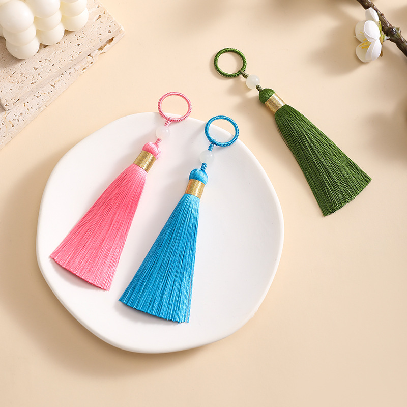 10cm running ring tassel tassel Buddha beads hanging ear lantern hanging ear clothing accessories car pendant factory wholesale