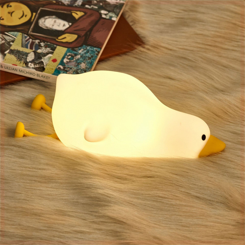 New Quak Duck Night Light Bedroom Charging Children's Sleep Companion Feeding Bedside Light Creative Atmosphere Night Light