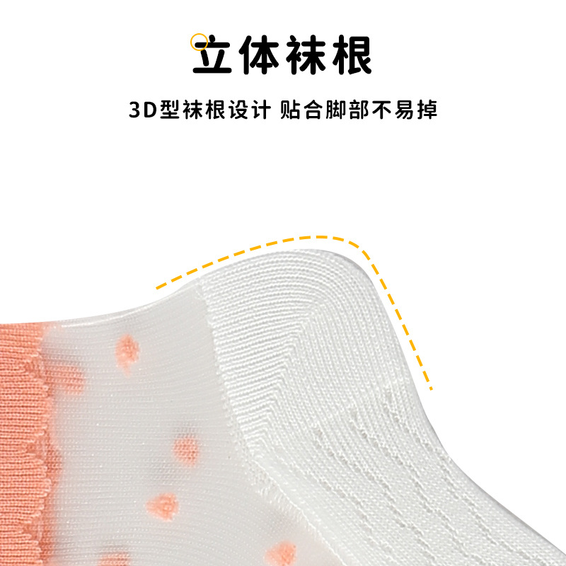 Picture of Spring and summer new cartoon children's ice silk socks summer mesh hollow baby socks ultra-thin glass silk girls socks