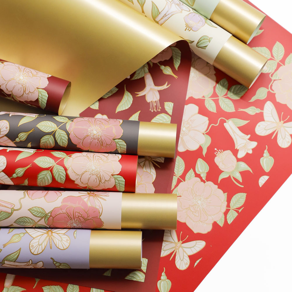 Feather Yin paper vintage camellia flower wrapping paper bouquet flower wrapping material florist florist material thickened new