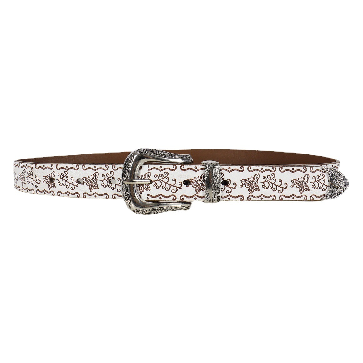 New Women's Vintage Distressed Embossed Belt Women's Personalized Vintage Pin Buckle Belt Porous Adjustable Belt for Women
