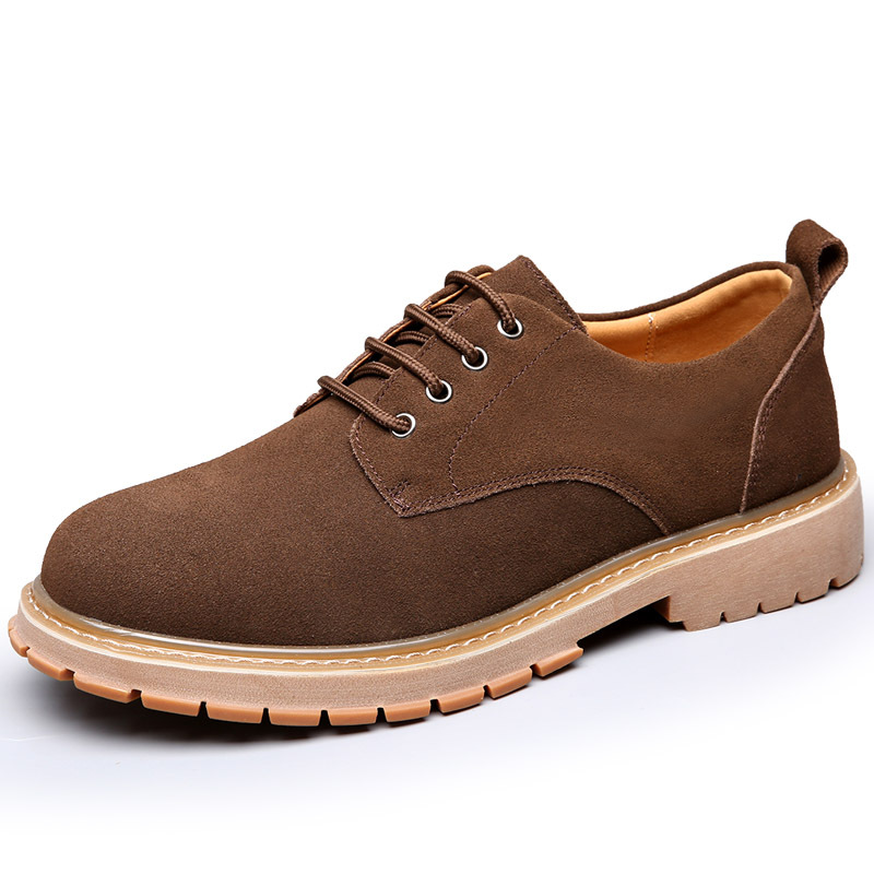 Picture of Cross-Border Autumn and Winter Leather Shoes for Men, Versatile Korean Style Casual Shoes, Trendy British Work Shoes, Tendon Big Toe Suede Men's Shoes