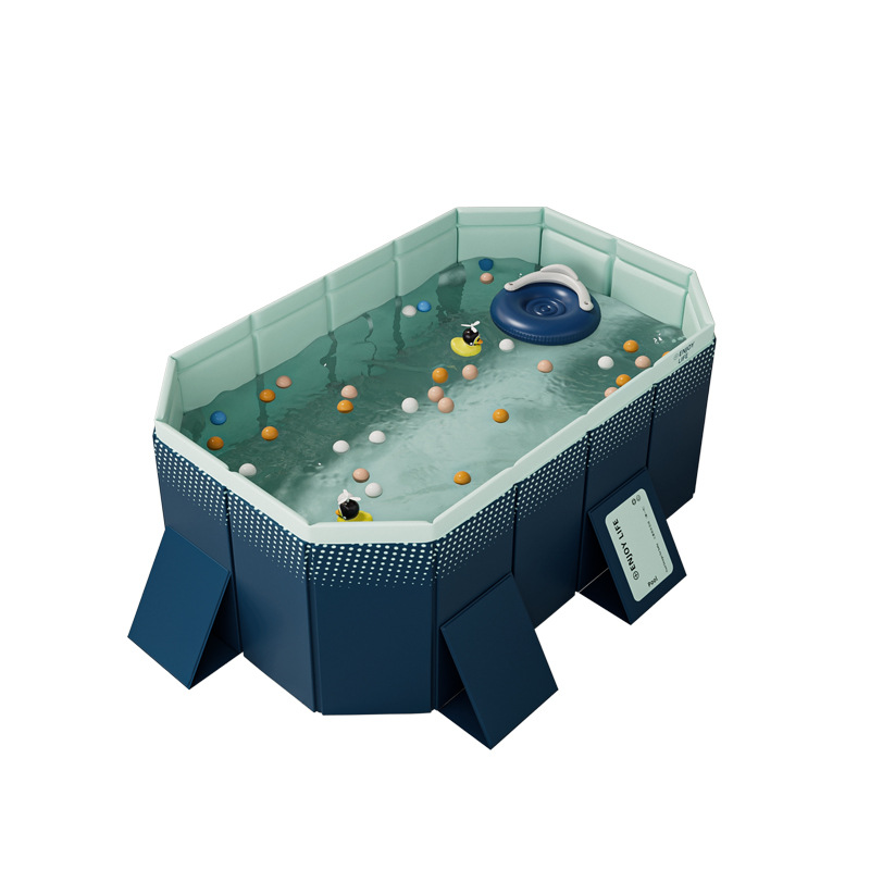 Picture of Circle Qi Swimming Pool Thickened Wear-resistant Inflatable Swimming Pool Outdoor Non-inflatable Foldable Paddling Pool Children's Household Pool