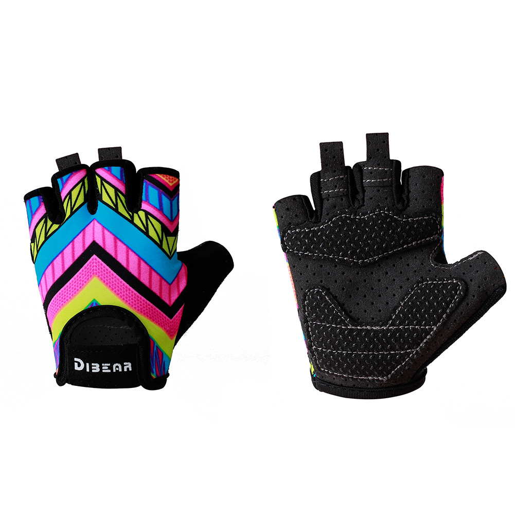 Dibear Kidsren's Sports Half-Finger Gloves with Anti-Slip Protection on the Palm for Baseball, Cycling, Balance Bike, Fitness Bike