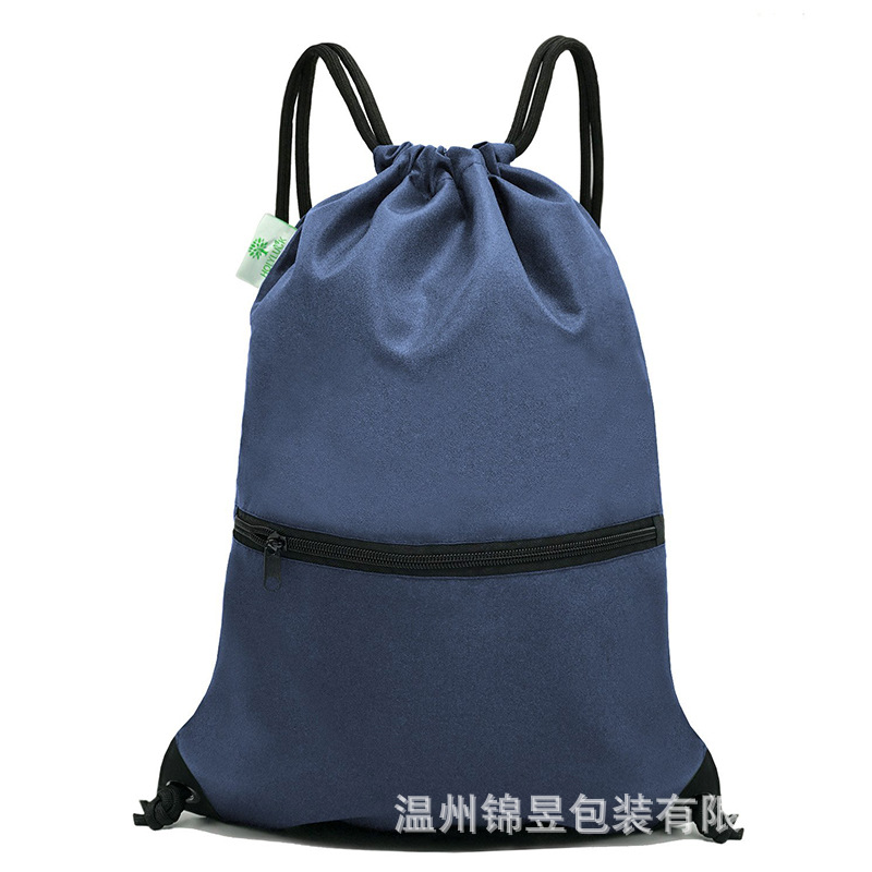 Factory 210D polyester drawstring pocket custom shoulder waterproof nylon drawstring shopping bag logo custom