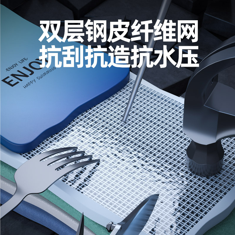 Picture of Qiqi Inflatable Swimming Pool Children's Swimming Outdoor Home Indoor Folding Mesh Bracket Pool Foldable