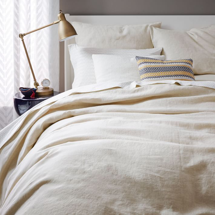 Washed Bamboo Linen Bamboo Fiber Linen Blended Nude Sleeping Simple Cross-border Linen Quilt Cover Bed Sheet Fabric