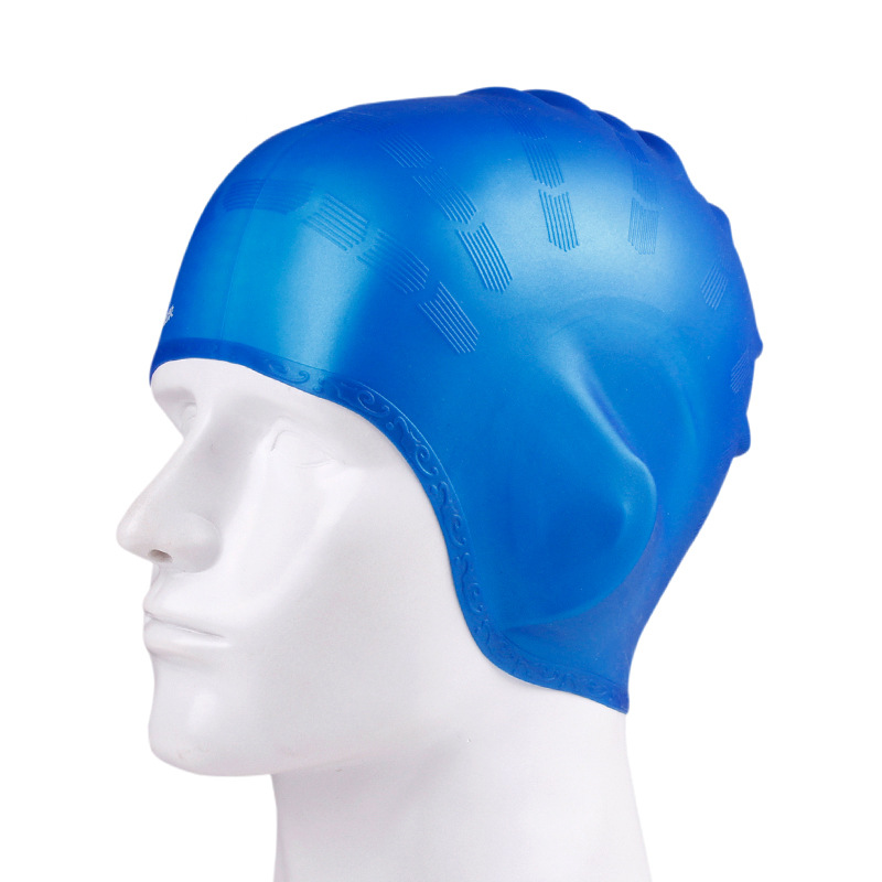 Picture of Jiehu Ear Protection Swimming Cap Silicone Ear Protection Elastic Swimming Cap Comfortable Swimming Cap Adult Swimming Cap Multi-Color Hat
