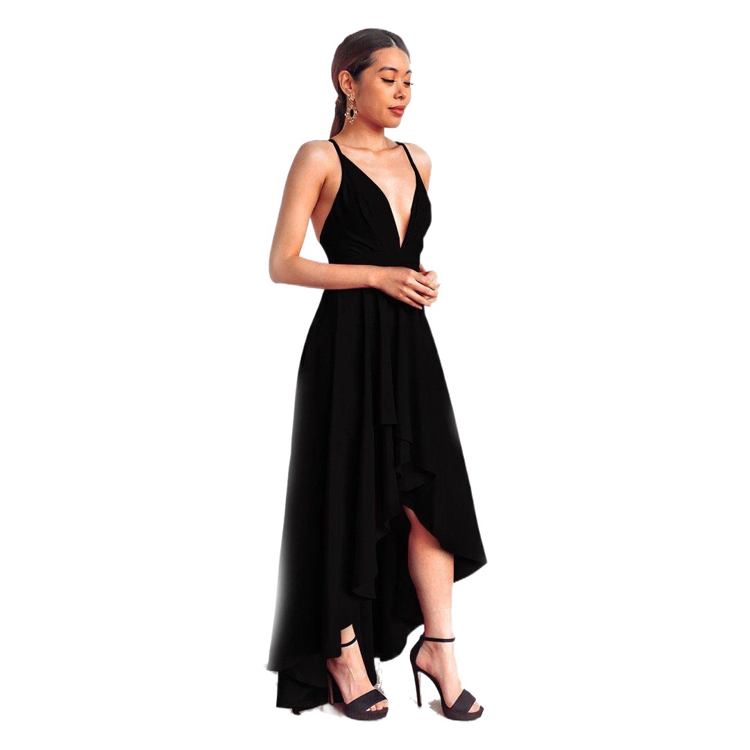 Picture of 2025 New Amazon European and American Foreign Trade Dress Amazon V-Neck Sleeveless Color Block Dress Long Skirt