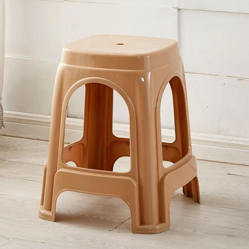 Picture of Plastic stool home thickened living room dining table Deng Zishuo material square bench chair simple cooked rubber small stool high stool
