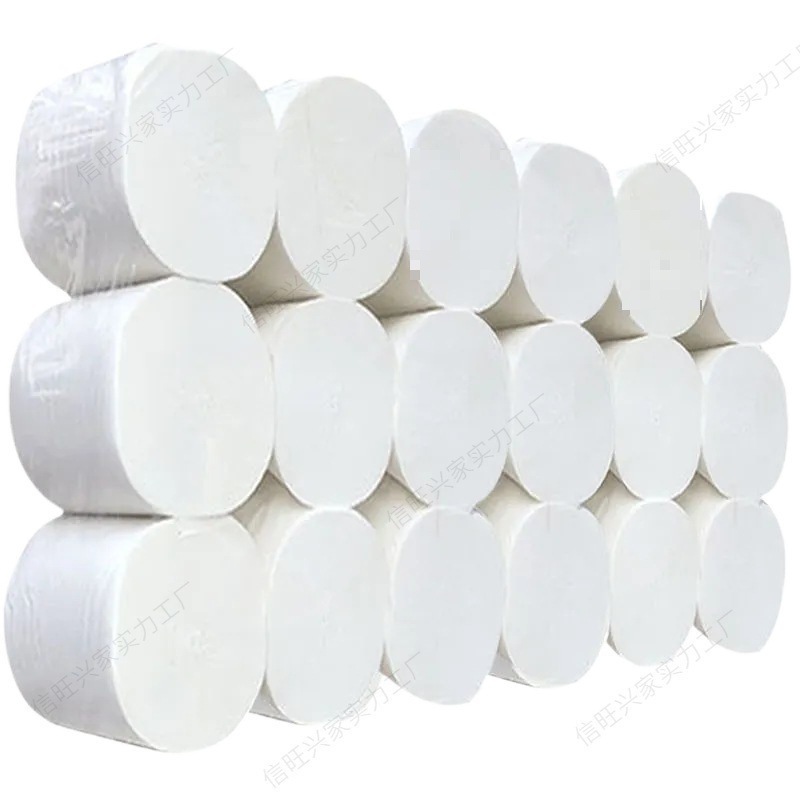 Picture of Large Batch of Toilet Paper Toilet Paper Household Affordable Street Stall Thickeneded Solid Roll Paper