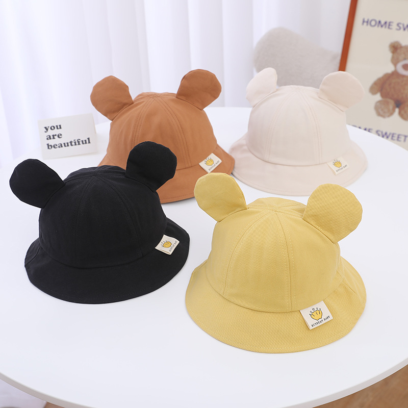 Korean children's hat spring and autumn children's fisherman hat boy baby basin hat newborn sun hat women's sun protection spring and autumn