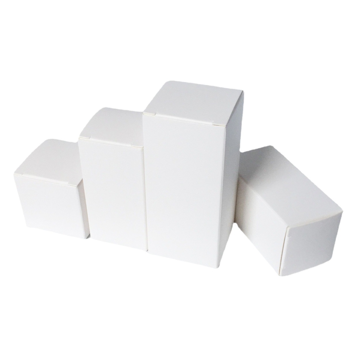 in stock supply neutral blank color box packaging universal small white box carton small batch custom logo