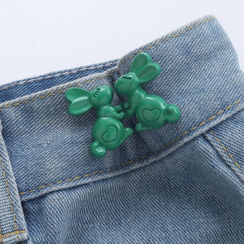 Picture of Chinese Knot Waist Buckle Pair Buckle Flat Bottom Removable Nail-free Seam-free Button Girl's Trouser Skirt Waist Size Change Artifact