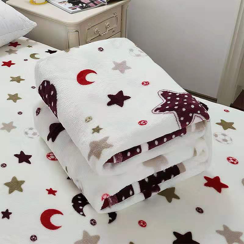Picture of Faleirong blanket air conditioning blanket children's blanket lunch break thickened coral fleece gift blanket manufacturers wholesale support generation