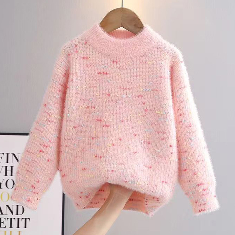 Picture of Children's Sweater Girls 2024 Spring and Autumn Korean Style Fashionable Cartoon Big Children Cute Thickened Winter Bottoming Shirt
