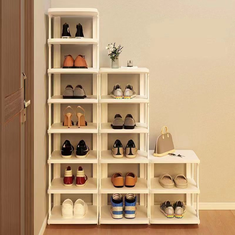 Picture of Shoe rack simple door multi-layer shoe storage shoe rack rental room small simple dormitory shoe rack vertical