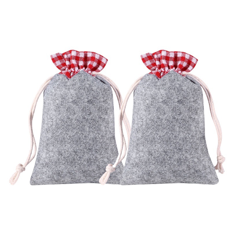 2020 new Christmas suit Christmas calendar countdown hanging bag felt cloth candy packaging bag suit wholesale