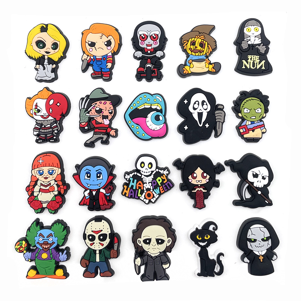 Picture of 20 suit Cartoon Halloween Series Hole Shoes Shoe Flower Decorative Buckle Personality DIY Garden Shoe Buckle Accessories