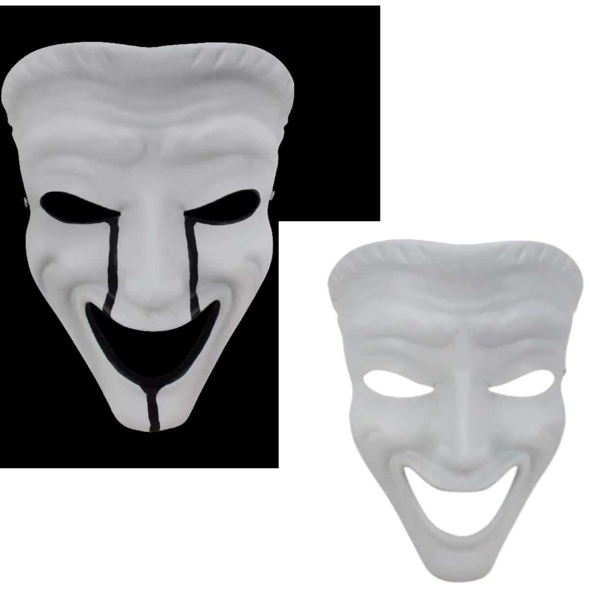 Halloween Scp-035 Smiley Face Income and Distortion Notice Mask Party Dance Cosplay Props Animation Peripherals