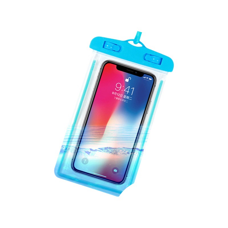 Picture of Spot fluorescent pvc transparent mobile phone waterproof bag swimming drifting diving mobile phone waterproof protective case Wholesale