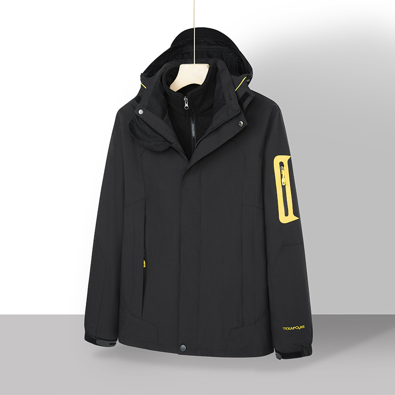 Picture of Autumn and Winter new outdoor two-piece jacket men's warm three-in-one couple jacket women's work clothes mountaineering clothes