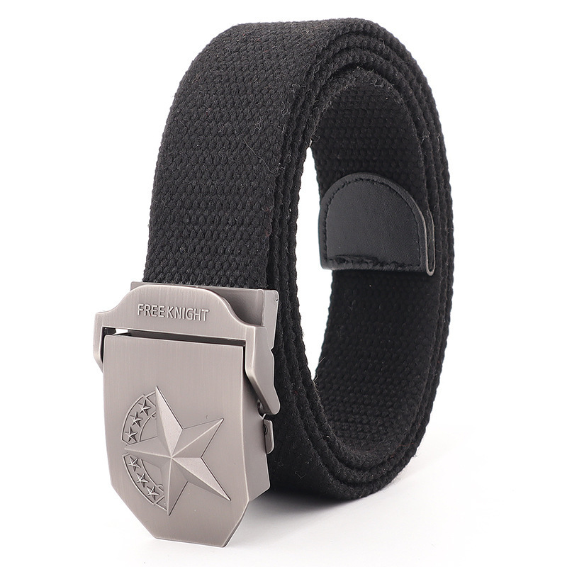 Picture of Thickened alloy camouflage canvas belt men's smooth buckle student leisure outdoor pants belt tactical military training wholesale