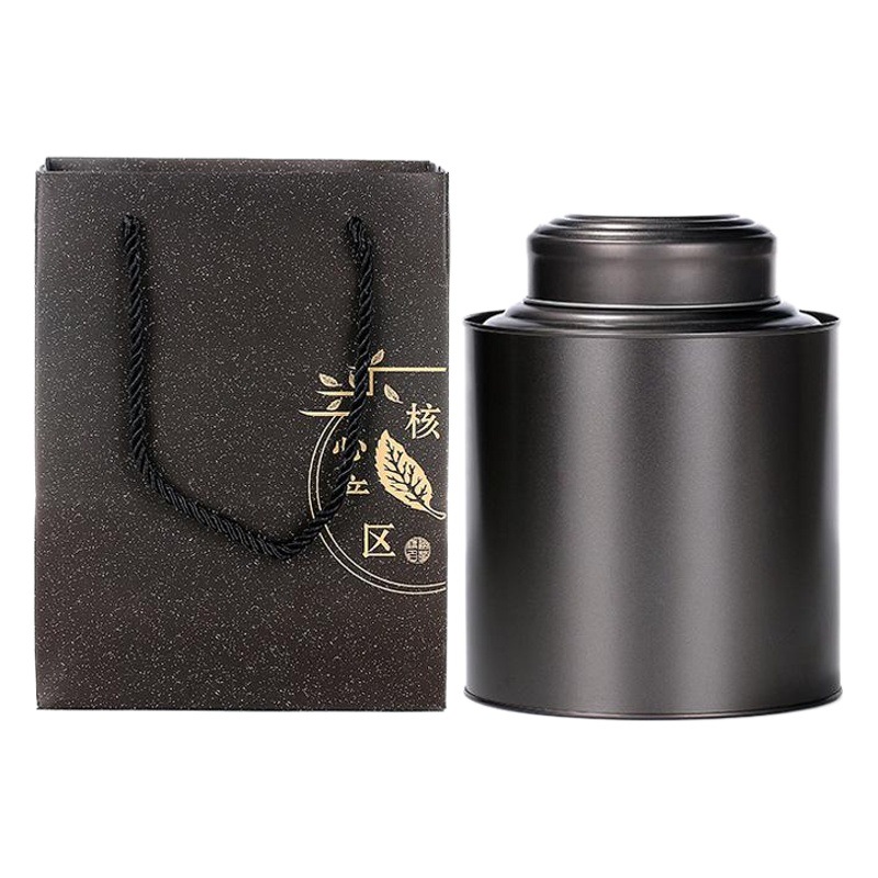 Classic tinplate tea cans round double-layer sealed inner lid 250-500g tea cans through the version of tea box wholesale