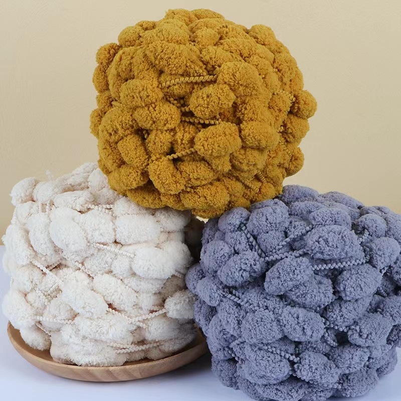 Large Ball Thread Fur Ball Thick Thick Thread Hand Knitted DIY Snowball Thread Ball Scarf Blanket Car Cushion
