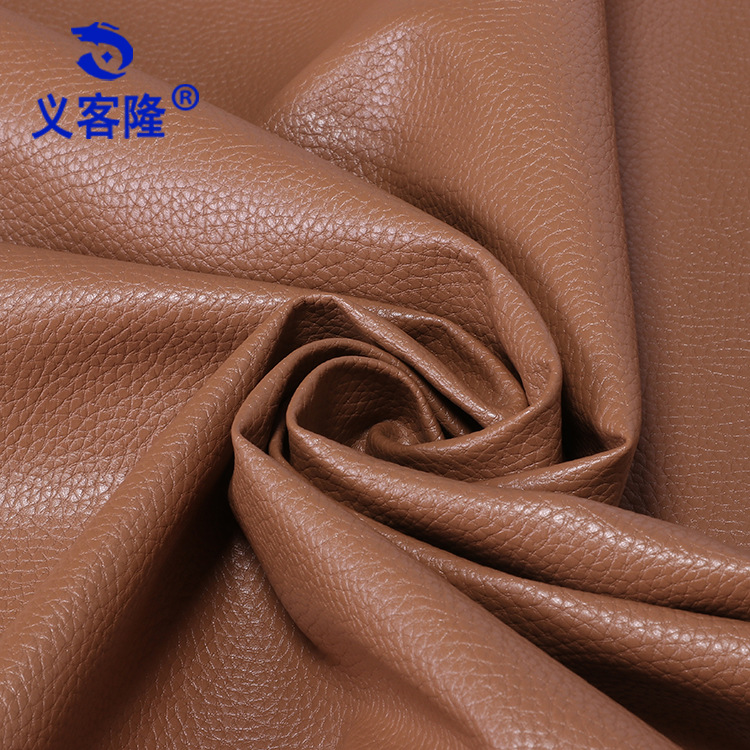 Yikelong manufacturers directly supply European standard large litchi grain leather full pu leather scratch-resistant sofa leather car interior leather