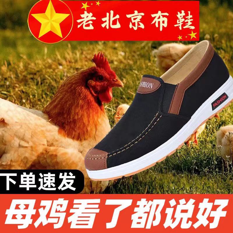 New Old Beijing cloth shoes men's shoes slip-on loafers non-slip wear-resistant casual work shoes breathable canvas skate shoes