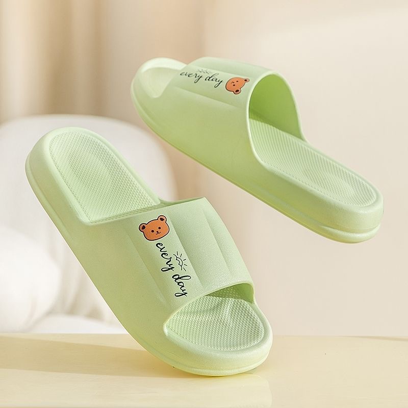 Slippers for Outer Wear, High-End Plastic Slippers, Thick-Soled Silent Non-Slip Simple Hollow Women's Slippers Wholesale