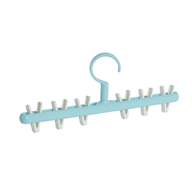 Picture of Household Clothes Rack Folding Clothes Drying Rack Storage Artifact Windproof Disc Clothes Rack Multi-clip Baby Socks Rack