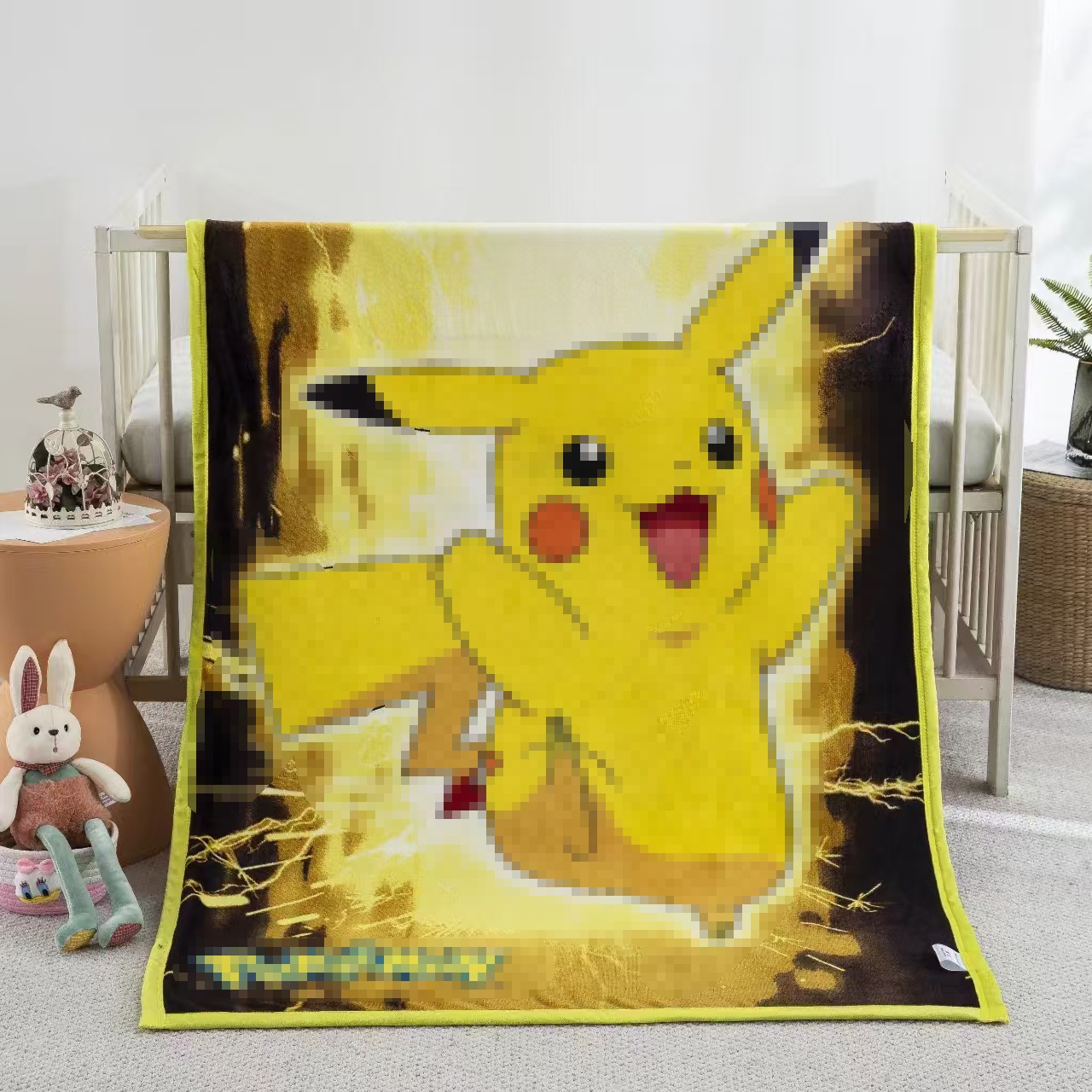 Picture of Children's Blanket Kindergarten Spring and Autumn Baby Coral Fleece Blanket Spring and Summer Single Layer Thin Blanket Office Nap