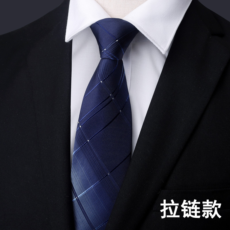 Picture of 2022 spring calm and generous striped tie polyester business workplace party tie men