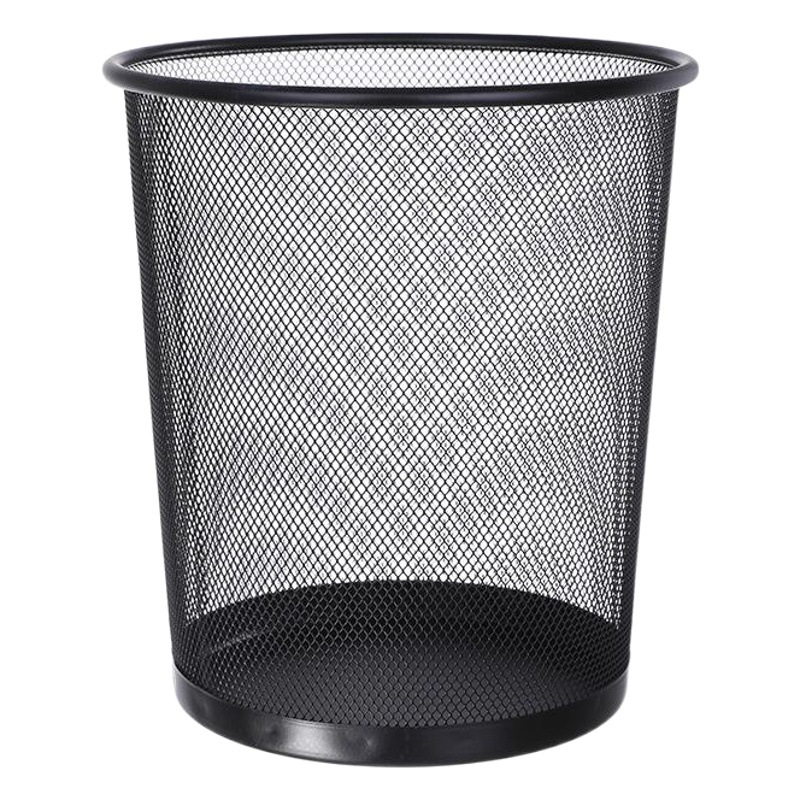 Metal Mesh Office Round Trash Can Household Wrought Iron Large Trash Basket Kitchen Storage Bucket Wholesale