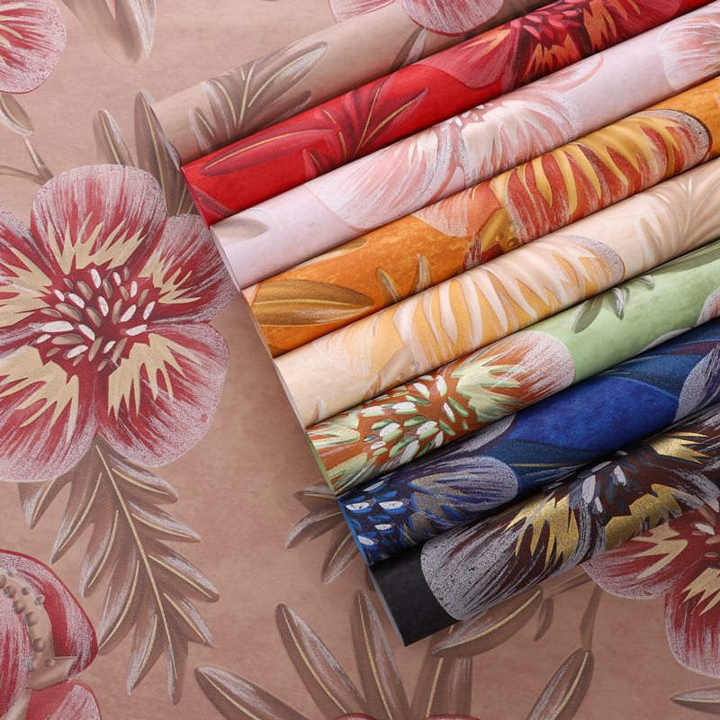 Bouquet wrapping paper New Roman holiday single-sided vintage printing flower wrapping paper flower packaging material wholesale