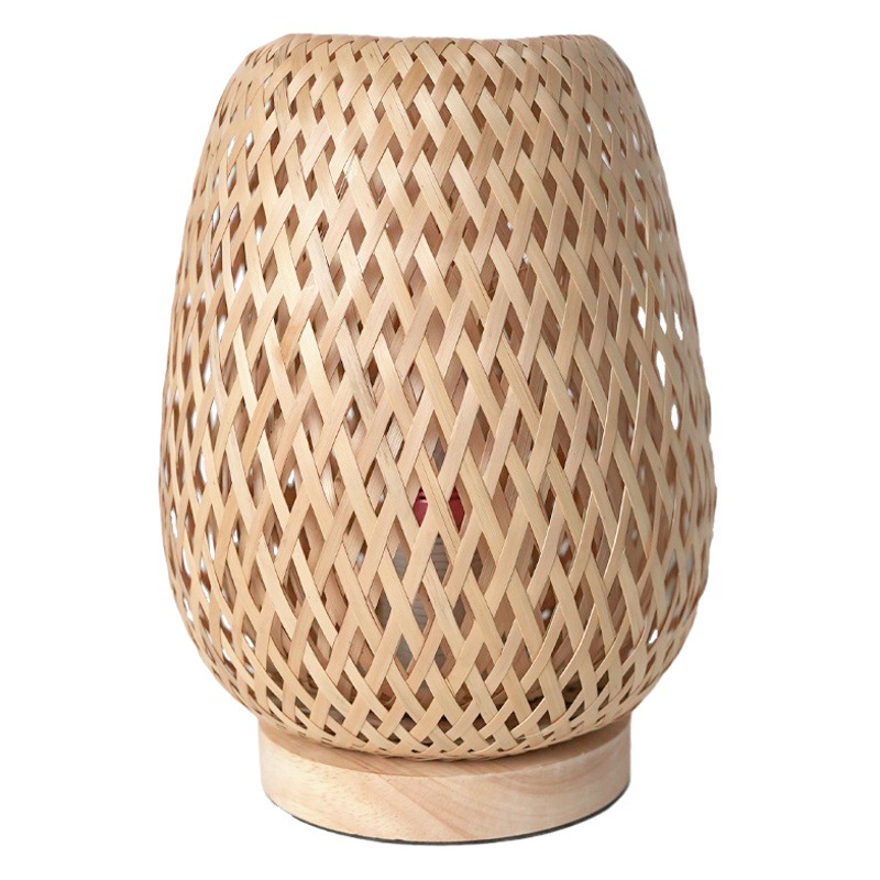 Quiet Bamboo Table Lamp Bedside Lamp Bedroom Nordic Ins Bamboo Nightlight Homestay Vintage Small Table Lamp Japanese Style