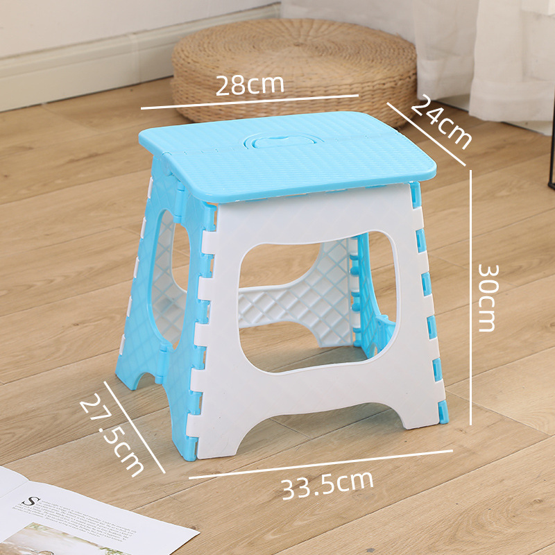 Picture of Thickened Plastic Folding Stool Portable Mini Outdoor Adult Children Chair Bench Portable Train Mazar