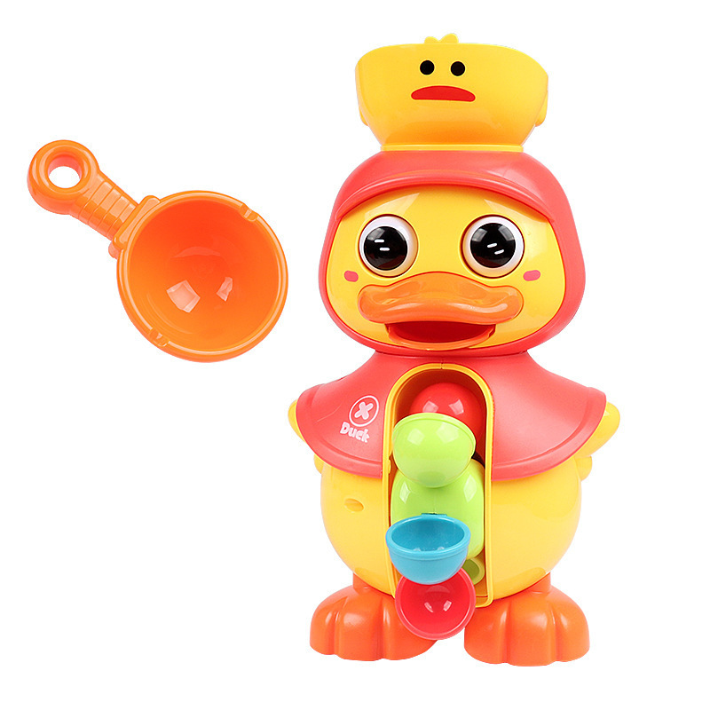 Picture of MengMeng Duck Rotating Water Truck Baby Bathing Toy Yellow Duck Baby Children's Water Spray Big Duck Boys and Girls