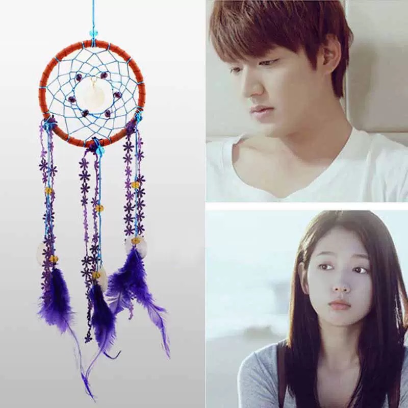 The successors of the same dream catcher creative natural turquoise feather ornaments car ornaments home ornaments