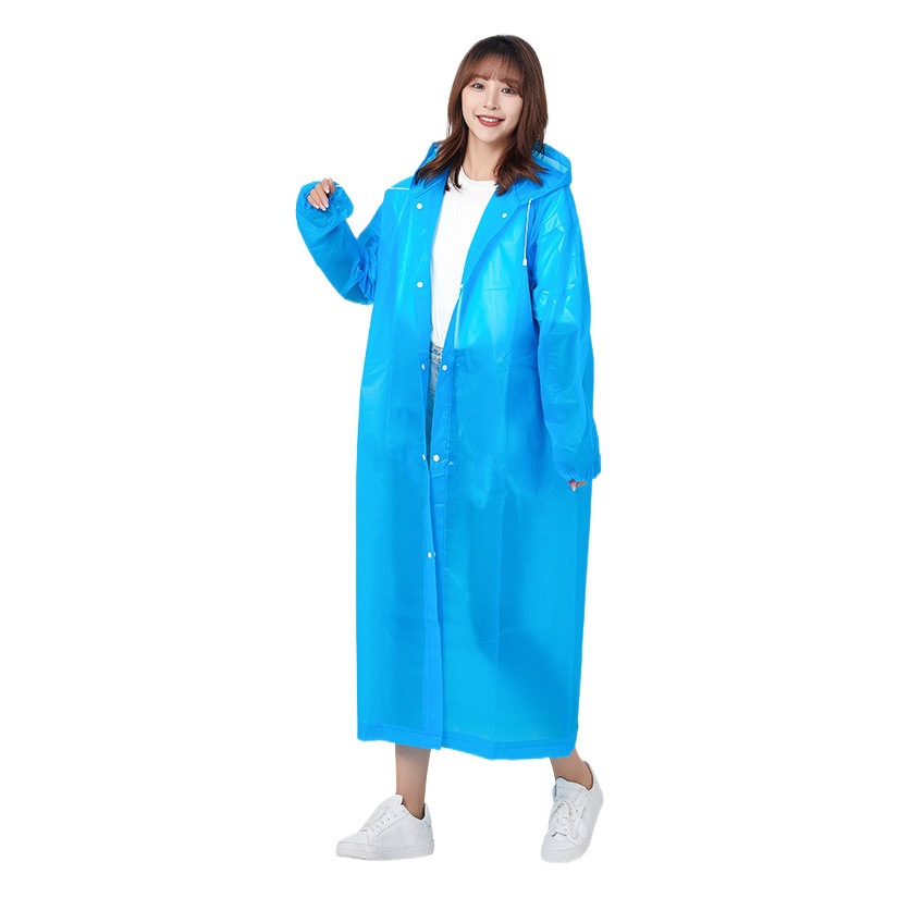 Raincoat Outdoor Hiking Poncho Fashion Adult Men and Women Thickened Non-Disposable eva Raincoat Manufacturers