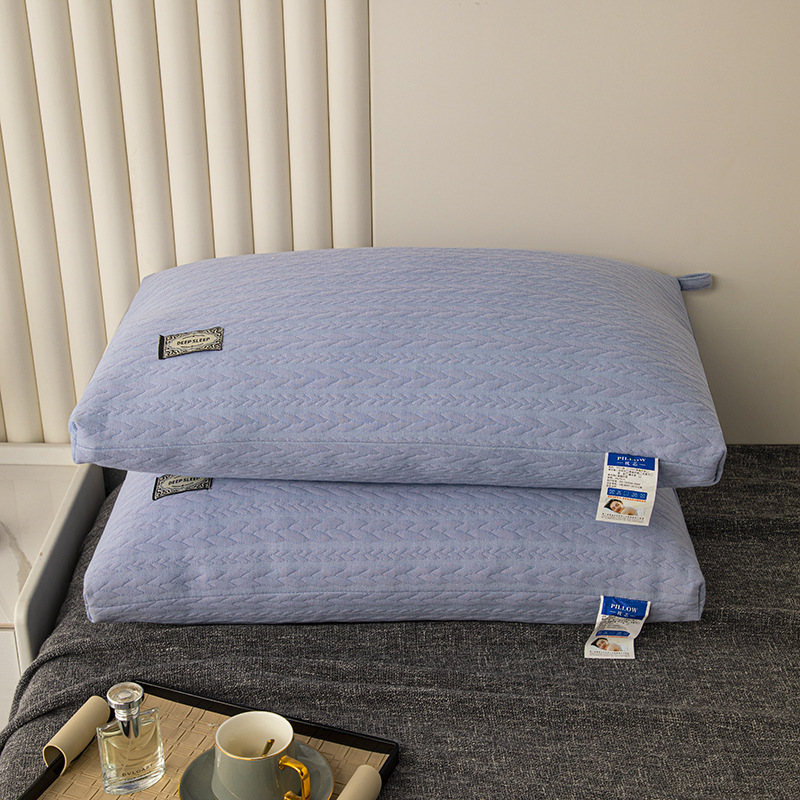 Picture of Factory direct wheat knitted cotton pillow to help sleep cervical spine hotel does not collapse student dormitory pillow single