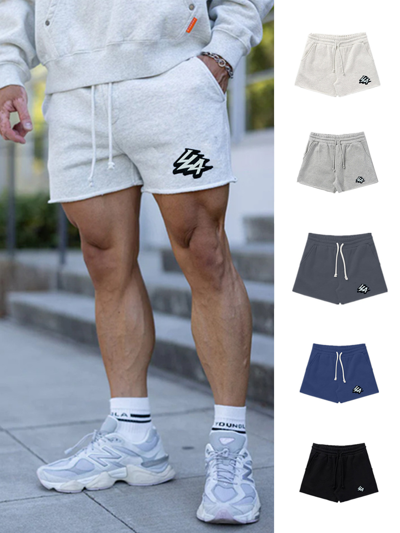 Youngla New Muscle Fitness Sports Casual Running Basketball American Style Breathable Printed Shorts for Men