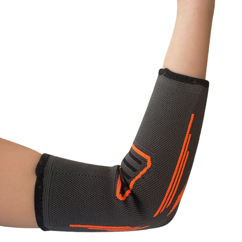 Professional protective gear pressurized nylon sports elbow guard basketball rope skipping fitness knitted sweat-absorbent arm guard elbow sleeve wholesale