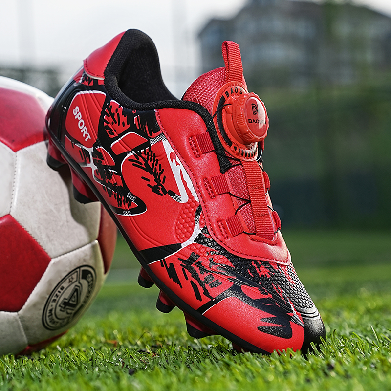 Picture of New Football Shoes Children's Rotating Buckle Pupils Boys Girls Falcon TF Broken Nail Short Nail AG Spike Competition Training