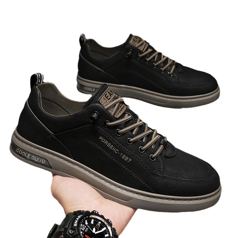 Picture of Men's Shoes 2025 New Summer Men's Casual Leather Shoes Korean Style Trendy Easiest for Match Sports Shoes Men's Small White Shoes